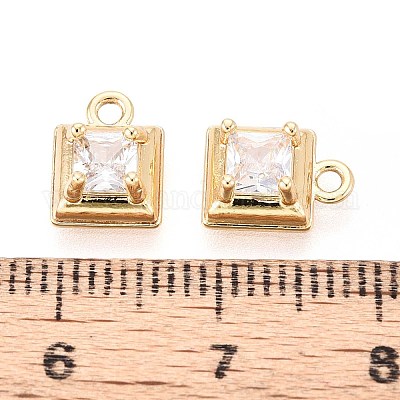 Латунные микро проложить кубического циркония подвески KK-T071-46G-1