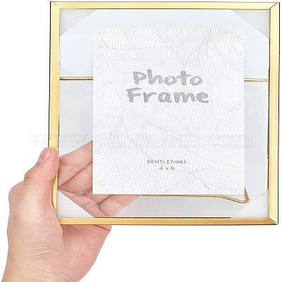 Стеклянная рамка для фотографий с железным мольбертом AJEW-WH0021-58B-1