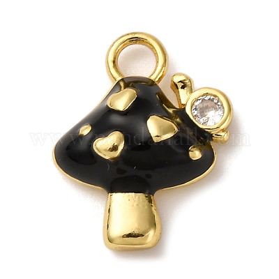 Кулоны с эмалью из латуни с прозрачным кубическим цирконием KK-I276-26G-1