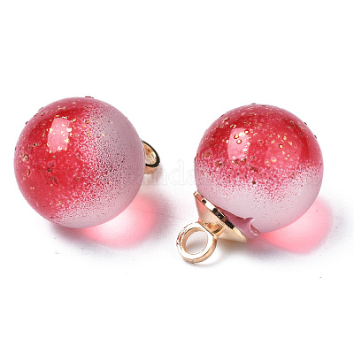 Двухцветные прозрачные стеклянные подвески GLAA-N035-020B-C05-1