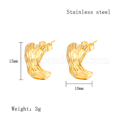 Серьги-гвоздики из нержавеющей стали 304 MX8360-1-1