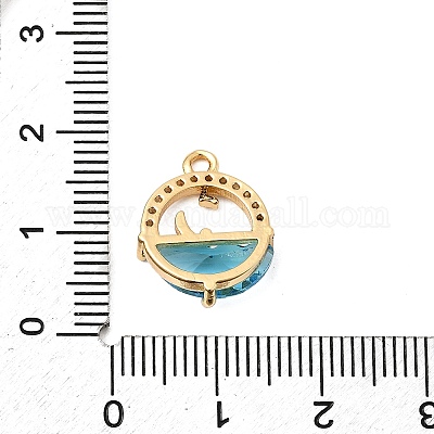 Латунные микро проложить кубического циркония подвески KK-F916-25G-1