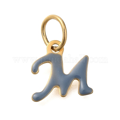 Ионное покрытие(ip) 304 нержавеющая сталь эмаль алфавит подвески STAS-F308-02G-M-1