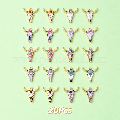 Подвески из сплава с принтом в 20 стилях ENAM-YW0003-86-1