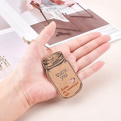 Бумажные подарочные бирки CDIS-WH0018-02-1