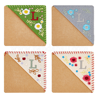 4 шт. 4-х стилевые закладки для книг с вышивкой из фетра FIND-HY0003-46L-1