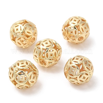 Экологически чистые латунные бусины с покрытием стойки KK-A186-04LG-1