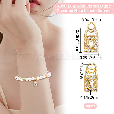 10шт латунные микропаве прозрачные кубические циркониевые подвески ZIRC-BBC0001-70-1