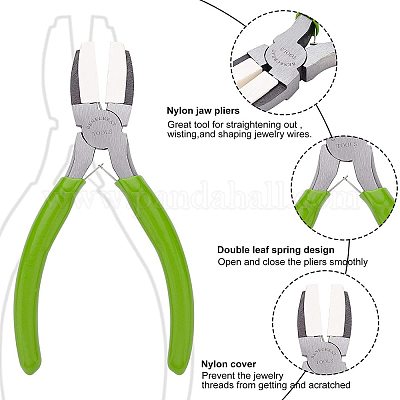 BENECREAT 5 Inch Flat Nose Pliers with Comfort Rubber Grip For Jewelry  Making, Handcraft Making (Box Joint Construction) 