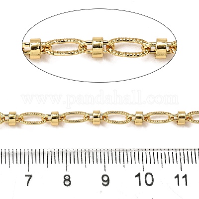 Латунные текстурированные овальные звенья цепи CHC-C014-20G-1