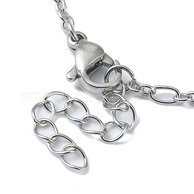 Браслеты-цепочки Figaro из хирургической нержавеющей стали 316 BJEW-D023-03P-1