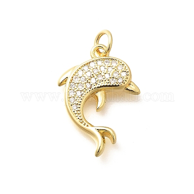 Латунные микропаве прозрачные подвески с фианитом KK-Q040-03I-G-1