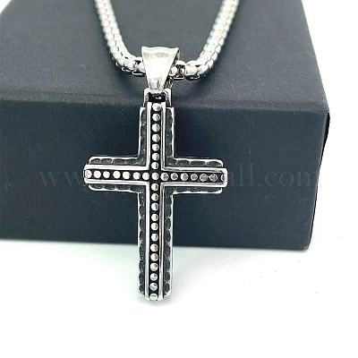 Мужские ожерелья с подвеской-крестом из нержавеющей стали XT5206-1