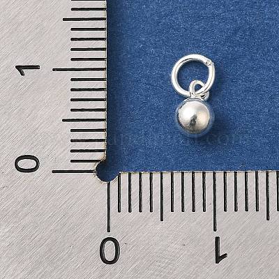 Круглые подвески из стерлингового серебра с родиевым покрытием STER-G043-08A-S-1