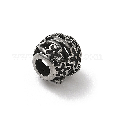 Европейские бусины из нержавеющей стали 304 STAS-H238-09H-AS-1