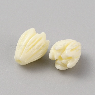 Непрозрачные бусины из цветочной розы из смолы RESI-TAC0022-01C-1