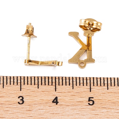 Серьги-гвоздики из нержавеющей стали 304 с ионным покрытием (IP) FIND-Q103-01K-G-1