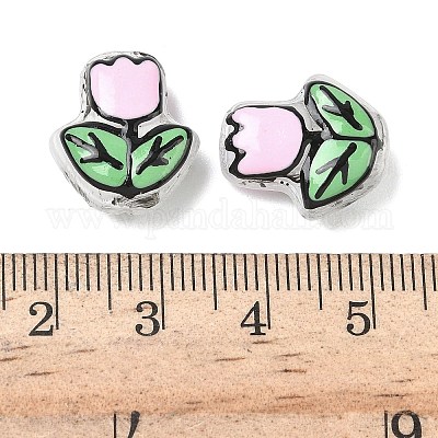 Прозрачные стеклянные эмалевые бусины LAMP-C023-01D-1