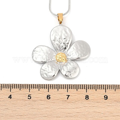 Двухцветные подвески из нержавеющей стали 304 для женщин NJEW-S445-01E-GP-1