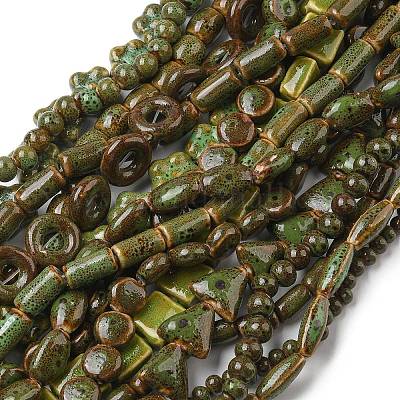 Фарфора ручной работы бисер нитей PORC-B002-19A-1