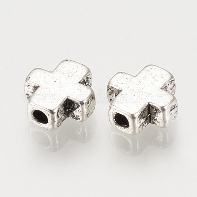 Сплавочные овальные бусины тибетского стиля  TIBEP-S315-44AS-RS-1