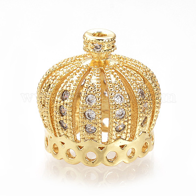 Латунные микро проложить кубического циркония бусы ZIRC-Q013-41G-1