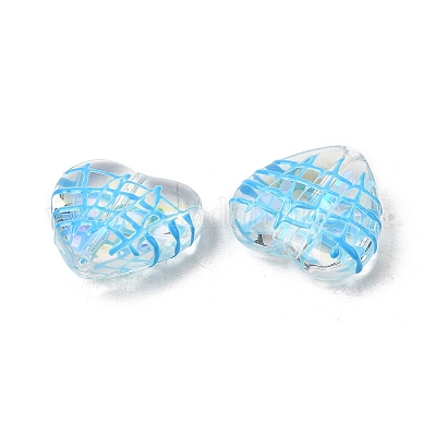 Прозрачные стеклянные эмалевые бусины GLAA-S388-01A-1