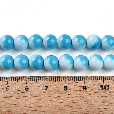 Выпечка окрашенные стеклянные бусины пряди X1-DGLA-N012-8mm-05-1