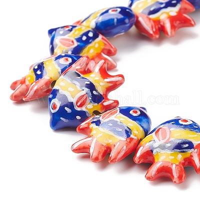 Фарфоровые бусины ручной работы&nbsp;X1-PORC-G002-54D-1