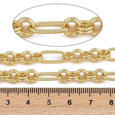 Латунные текстурированные овальные звенья цепи CHC-L054-02G-1