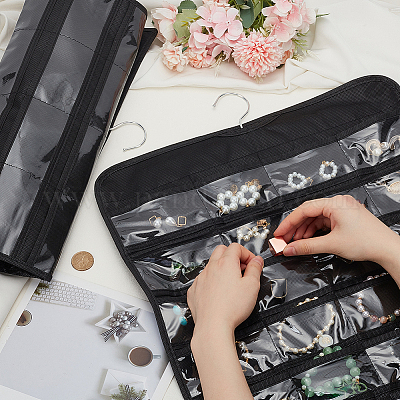 2 шт. 2 стиля прямоугольный складной рулон бижутерии из нетканого материала AJEW-FG0003-97-1