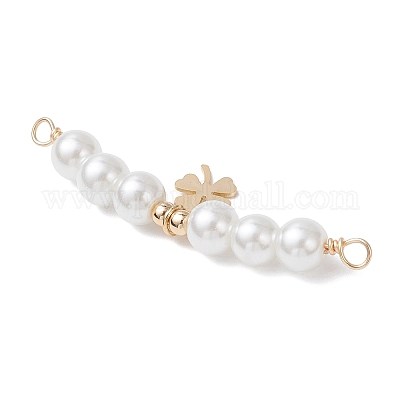 5 шт. 5 стиля подвески-соединители из стеклянных жемчужин круглой формы PALLOY-JF04526-1