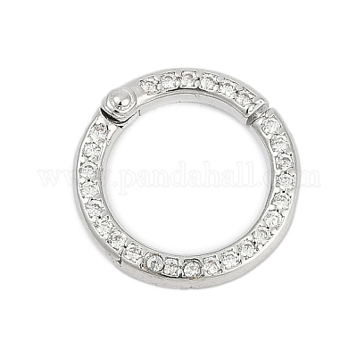 Латунь микро проложить кубический цирконий твистер застежка KK-G522-16P-1