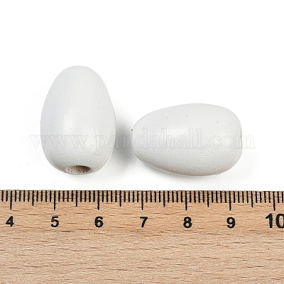 Спрей окрашены деревянные европейские бусины WOOD-F017-10F-1