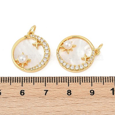 Латунные микро проложить кубического циркония подвески KK-U058-09G-1