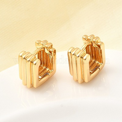 Латунные серьги обруча EJEW-F391-01G-1