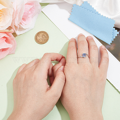 1 шт. компоненты кольца из стерлингового серебра STER-BC0002-53B-1