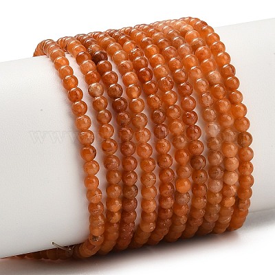 Натуральный красный авантюрин бисер нитей G-Z116-A24-3mm-1