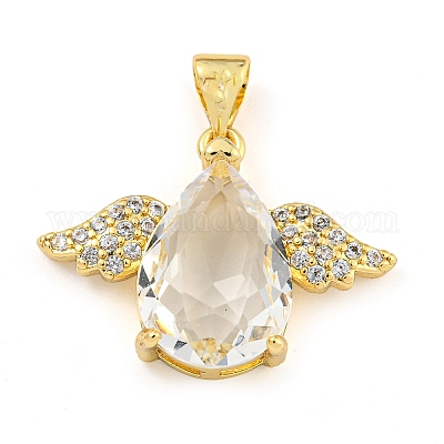 Покрытие стойки латунь микропаве прозрачные подвески из кубического циркония ZIRC-L100-151G-01-1