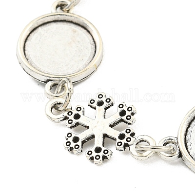 Изготовление браслета-цепочки из антикварного посеребренного сплава MAK-K023-03H-AS-1