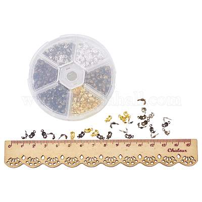 Многоцветные железные круглые проставки с коробкой для изготовления ювелирных изделий 7~8x3.6~4x3 мм IFIN-PH0001-07-NF-1