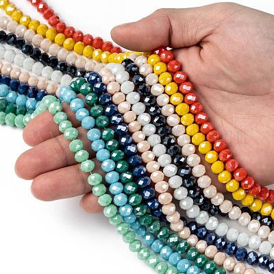 Chapelets de perles en verre électroplaqué&nbsp;EGLA-X0007-01F-8mm-1