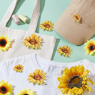 Цветок самоклеящаяся компьютерная вышивка ткань приклеиваемые/пришиваемые нашивки PATC-GA0001-84A-1