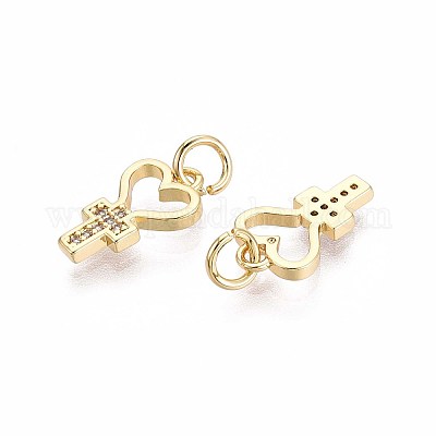 Латунные микро проложить кубического циркония подвески KK-T071-134G-1