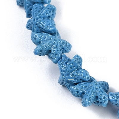 Нити резных бусин синтетического коралла CORA-K009-06A-07-1