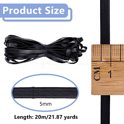 Плоским пу кожаный шнур DIY-WH0656-51A-1