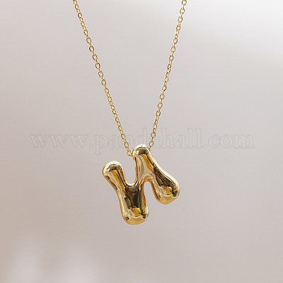 Массивные латунные ожерелья с инициалами WG97A63-14-1