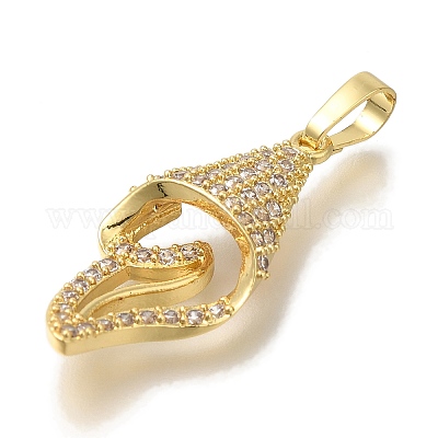 Стойки обшивки латунь микро проложить Циркон подвеску KK-C081-01G-1