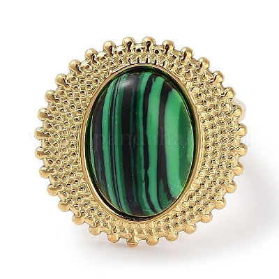 Ионное покрытие (IP) кольцо из нержавеющей стали 304 RJEW-B059-03G-01-1