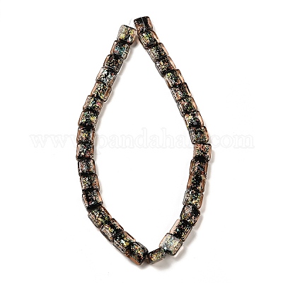 Нити стеклянных бусин из дихроичной фольги ручной работы DICH-U001-07K-1